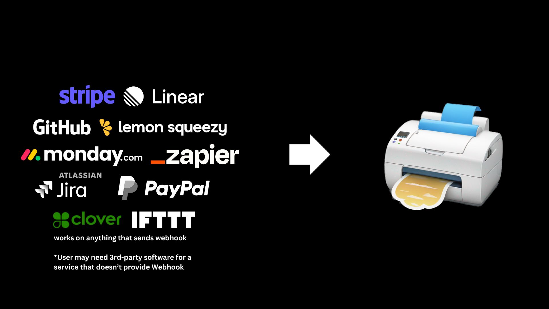 WebhookPrinter dashboard